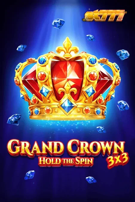 Tampilan visual slot 3x3 Grand Crown dengan simbol mahkota dan buah-buahan